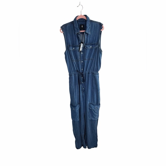 G-Star Sleeveless Denim Jumpsuit - Picture 4 of 7